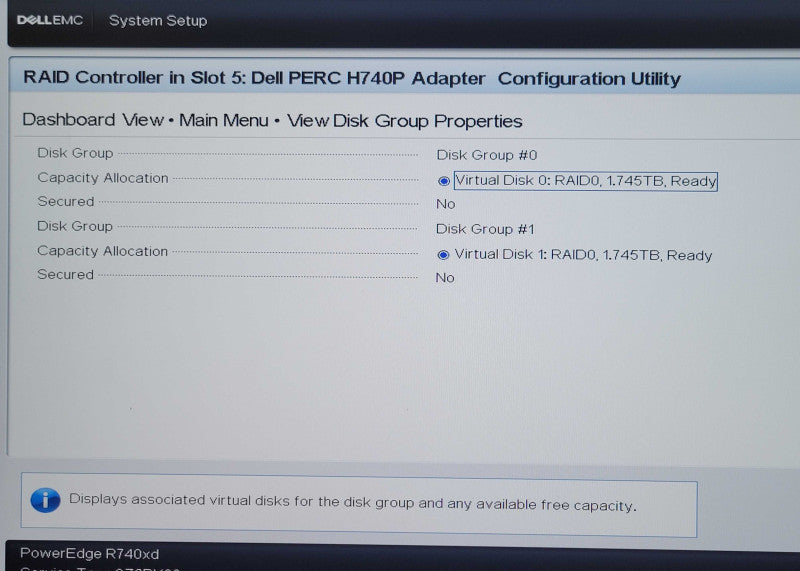 Dell PE R740xd 2x Gold 6140 2.30GHz 128GB DDR4 H740P 2x 1.92TB SAS SSDs _
