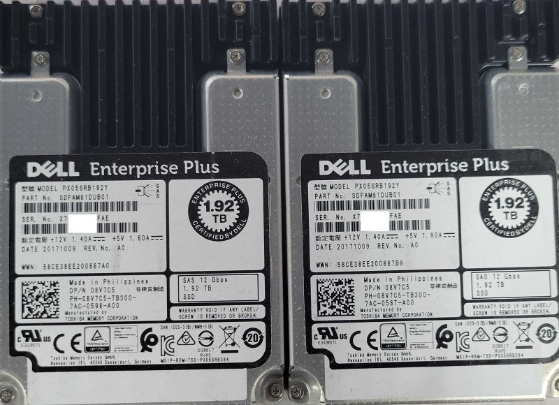 Dell PE R740xd 2x Gold 6140 2.30GHz 128GB DDR4 H740P 2x 1.92TB SAS SSDs _