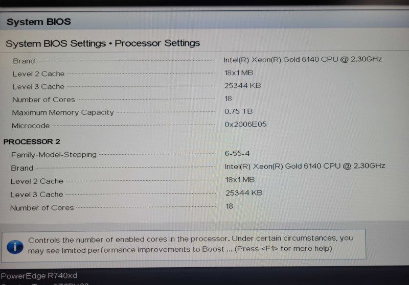 Dell PE R740xd 2x Gold 6140 2.30GHz 128GB DDR4 H740P 2x 1.92TB SAS SSDs _