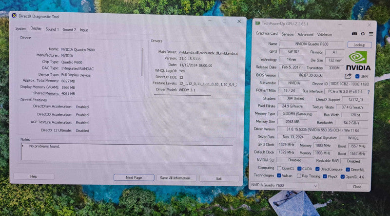 Nvidia Quadro P600 2GB GDDR5 (Mini DPx4) Std. Profile Video Graphics