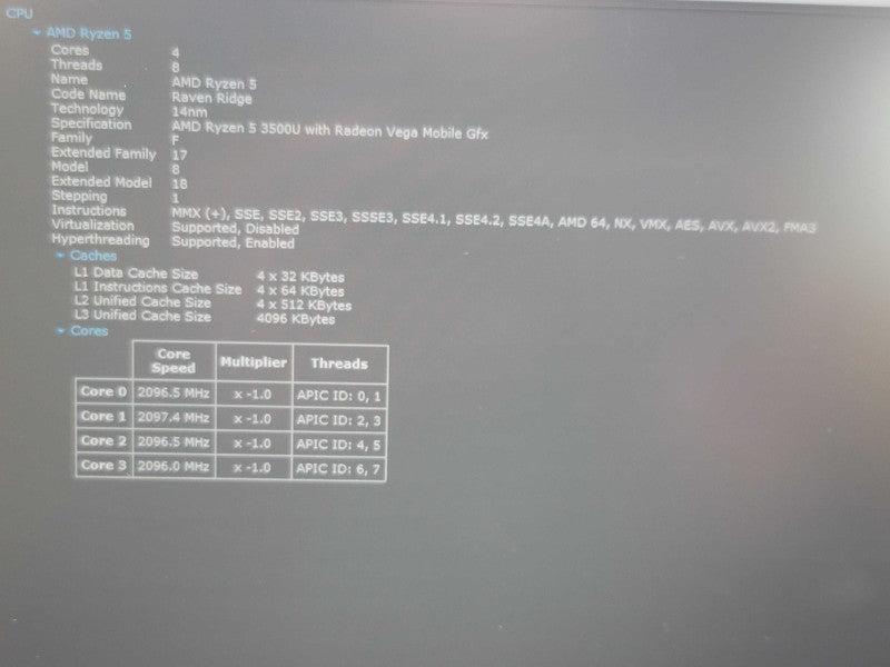 Lenovo ThinkPad E595 Ryzen 5 3500U 16GB RAM 256GB SSD  β Lap200