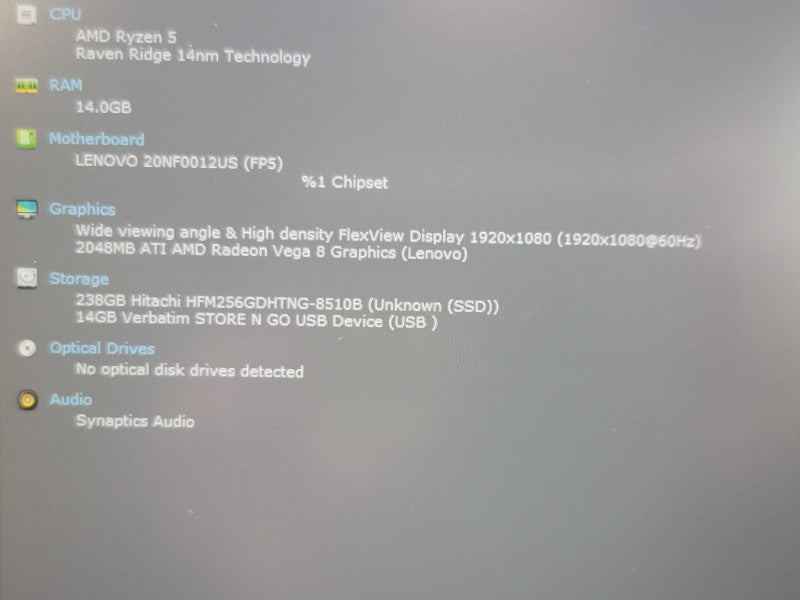 Lenovo ThinkPad E595 Ryzen 5 3500U 16GB RAM 256GB SSD  β Lap200