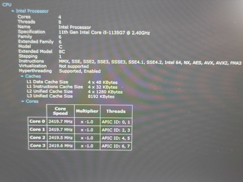 Lenovo ThinkBook 14 ITL G2 i5-1135G7 16GB RAM 256GB SSD READ β Lap200