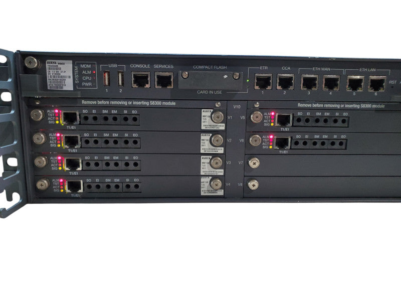 Avaya G450 Chassis w/ MB450 6xMM710B & 2x PSU *READ*