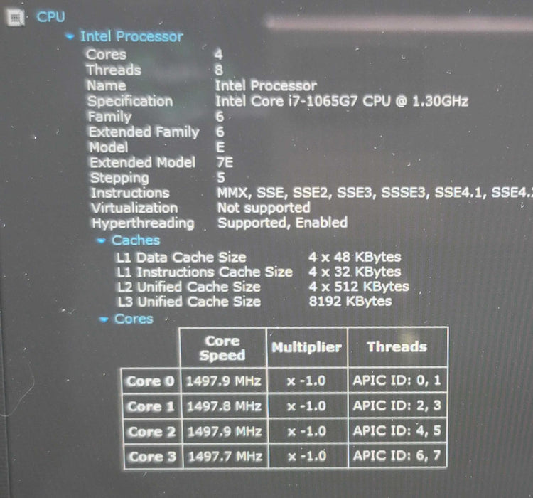 Microsoft Surface Laptop 3 i7-1065G7 16GB RAM 256GB SSD  β Lap200