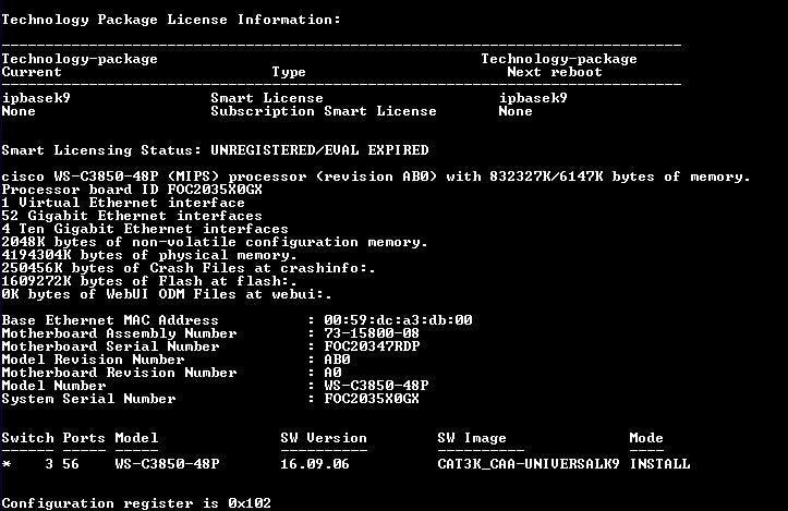 Cisco Catalyst 3850 48 PoE+ Switch WS-C3850-48P-E V07