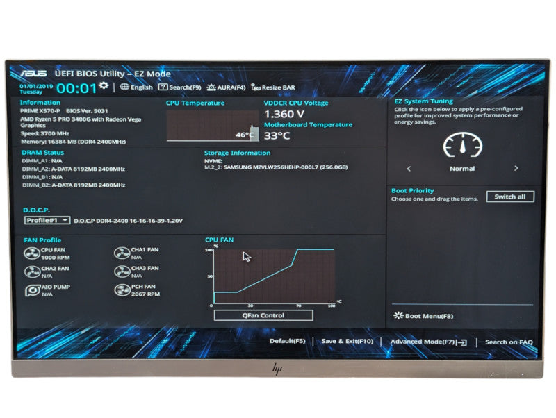 ASUS PRIME X570-P Ryzen 5 PRO 3400G 16GB RAM & 256GB NVMe Combo  -