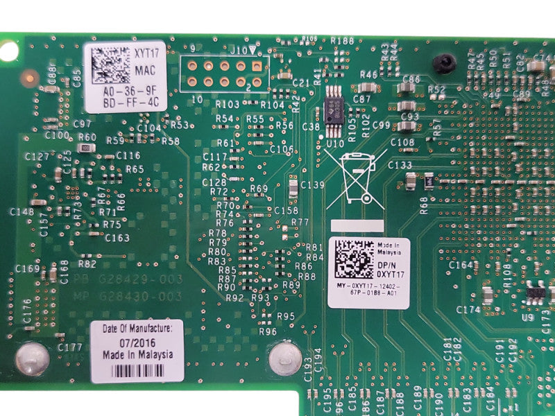 Dell 0XYT17 Intel X520-DA2 Dual Port 10G SFP+ PCIe FH Bracket _