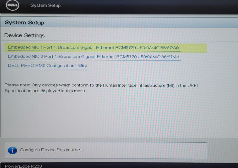 Dell PE R230 Xeon E3-1220v6 3.00GHz, 8GB DDR4 PERC S130 2x 3.5" Bays 1x PSU _