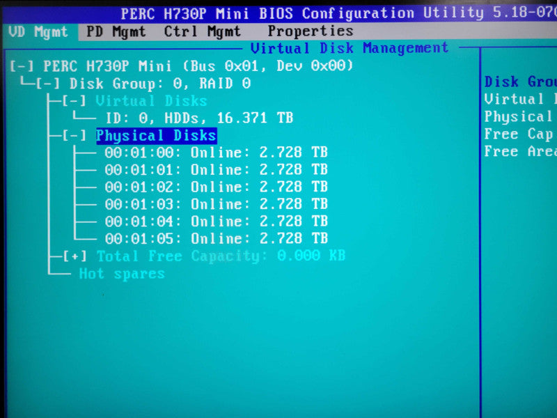 Dell PE R530, 2x Xeon E5-2650v4 2.20GHz, 112GB DDR4, H730P Mini 6x 3TB HDDs _
