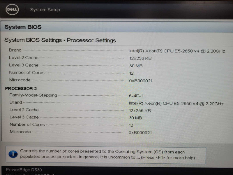 Dell PE R530, 2x Xeon E5-2650v4 2.20GHz, 112GB DDR4, H730P Mini 6x 3TB HDDs _