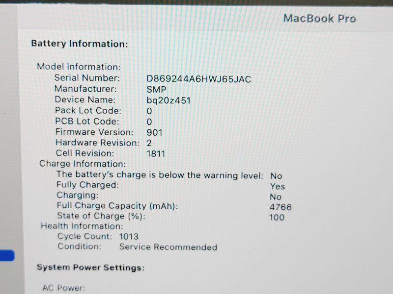 Apple Macbook Pro 2019 15" 6-Core i7-9750H @ 2.6GHz 32GB DDR4 500GB SSD GPU (