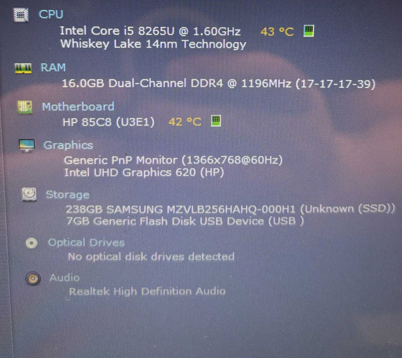 HP Pavilion x360 Convertible 15 TOUCH i5-8265U 16GB RAM 256GB SSD READ!  Lap200