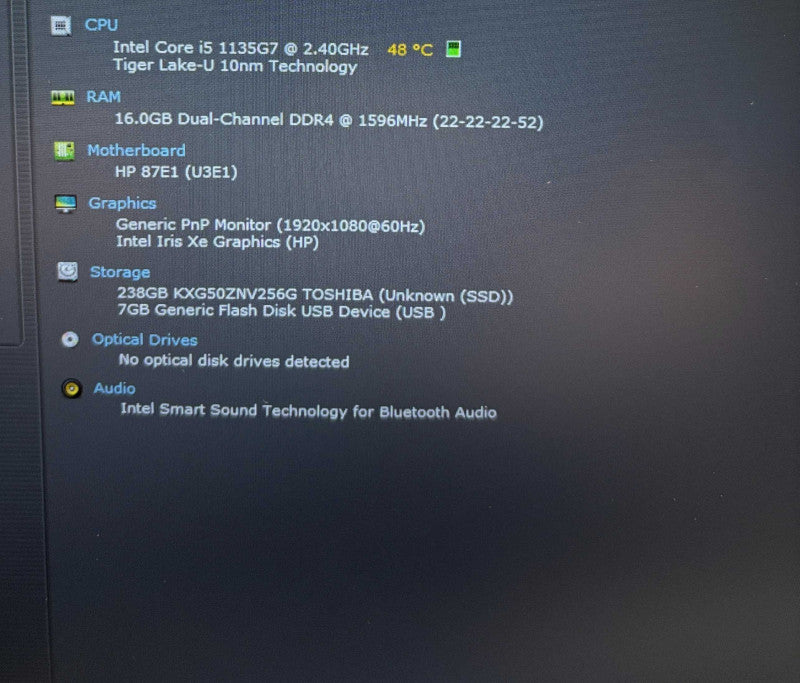 HP ProBook 450 G8 Core i5-1135G7@2.4GHz 16GB RAM 256GB SSD READ!  Lap200