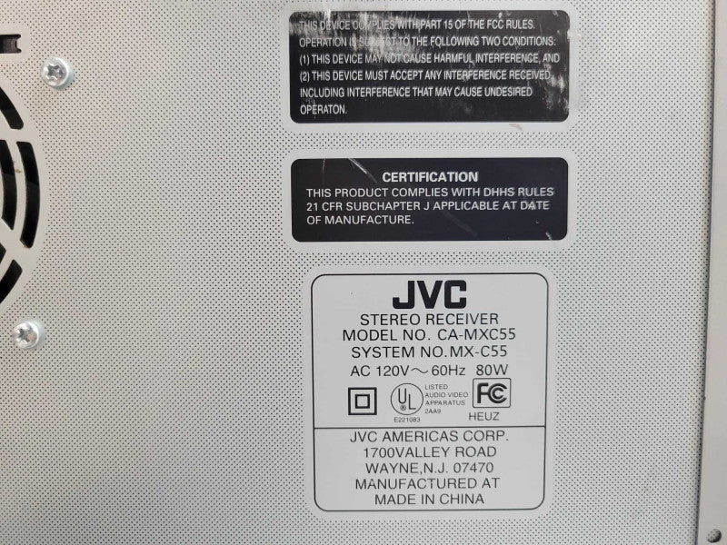 JVC (CA-MXC55) 500W Stereo Receiver + Speakers %