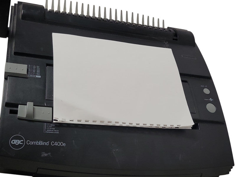GBC C400e CombBind Hole Punch Comb Bind, READ _