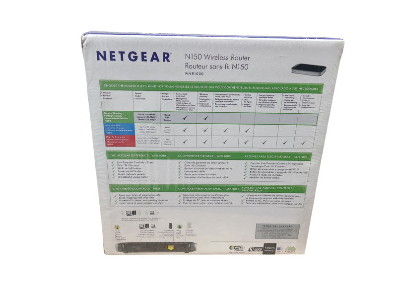 NETGEAR N150 Wireless Router WNR1000-200PAS 150 Mbps SEALED