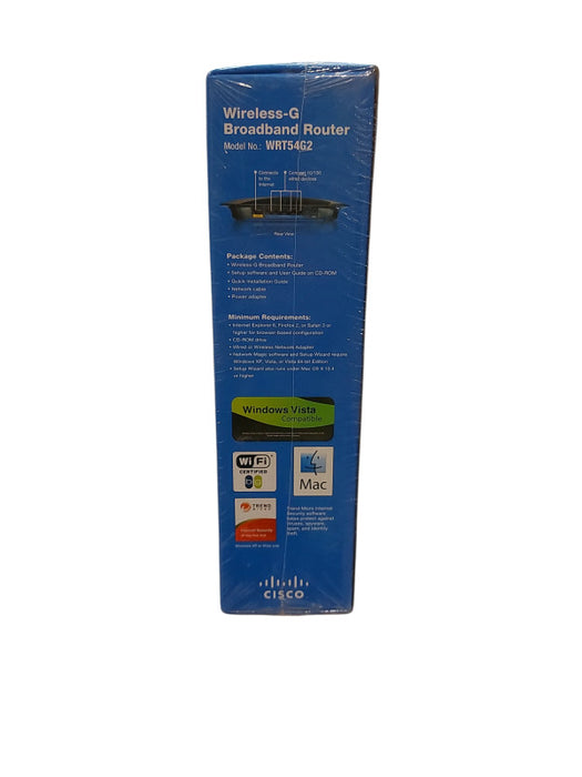 LINKSYS By Cisco Wireless G Broadband Router Model WRT54G2 Wi-Fi