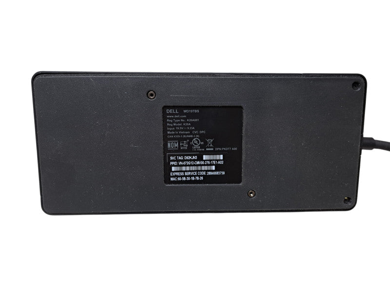 Dell WD19TBS K20A001 Thunderbolt DP HDMI Docking Station w/ 180W AC Adapter