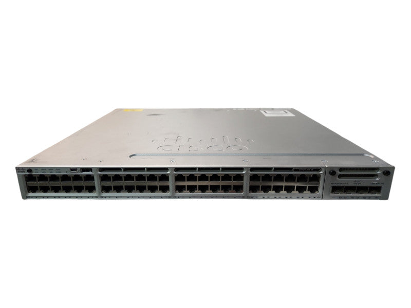 Cisco WS-C3850-48T-E, 48 Port Managed Network Switch, C3850-NM-4-10G