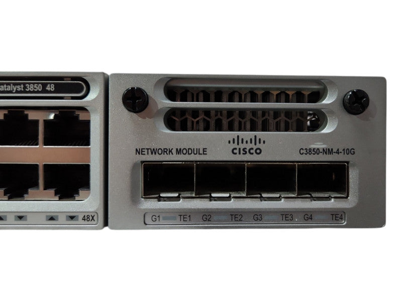 Cisco WS-C3850-48T-E, 48 Port Managed Network Switch, C3850-NM-4-10G
