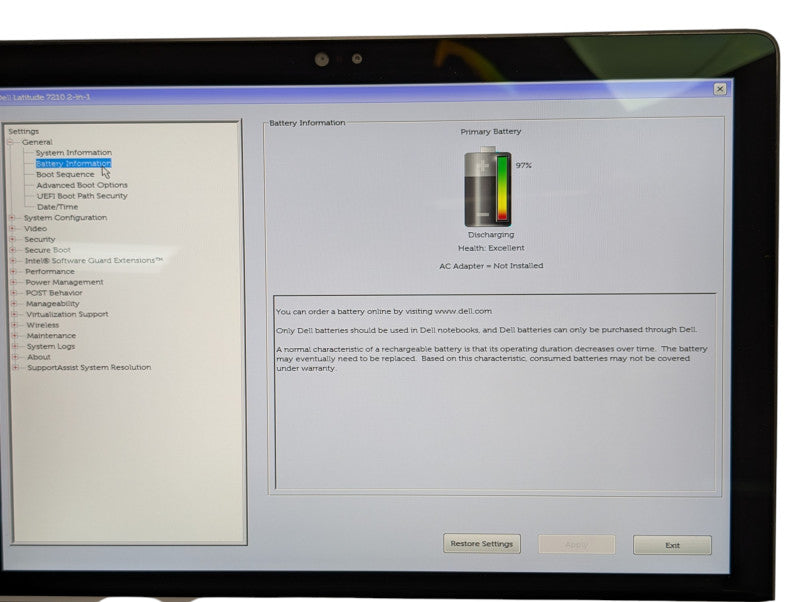 DELL Latitude 7210 2-in-1 Intel Core i7-10610U 16GB RAM 256GB NVMe  - Lap200