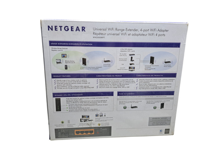Netgear Range Extender WN2000RPT Universal WiFi Range Extender | NEW