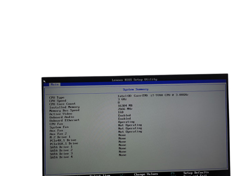 Lenovo ThinkStation P330 i7 - 9700 @ 3.00GHz 16GB DDR4 Ram θ