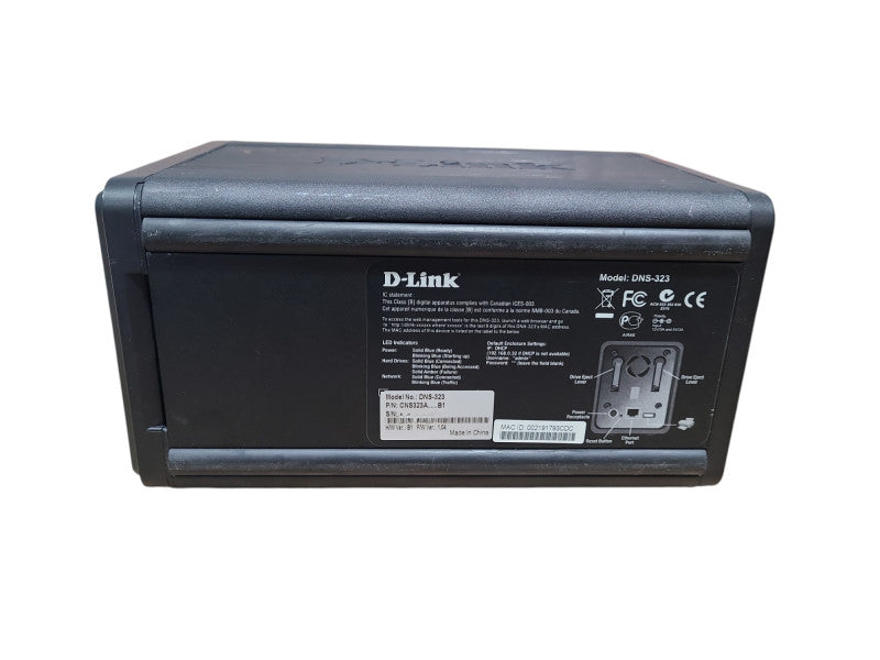 D-Link DNS-323 NAS Network Attached Storage *READ*
