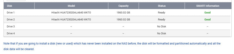 QNAP TS-459U-RP 4-Bay Network Attached Storage 2x2TB HDD