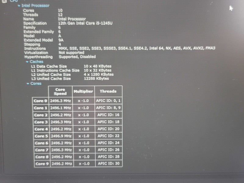 Dell Latitude 5430 i5-1245U 16GB RAM 256GB SSD READ  β Lap200