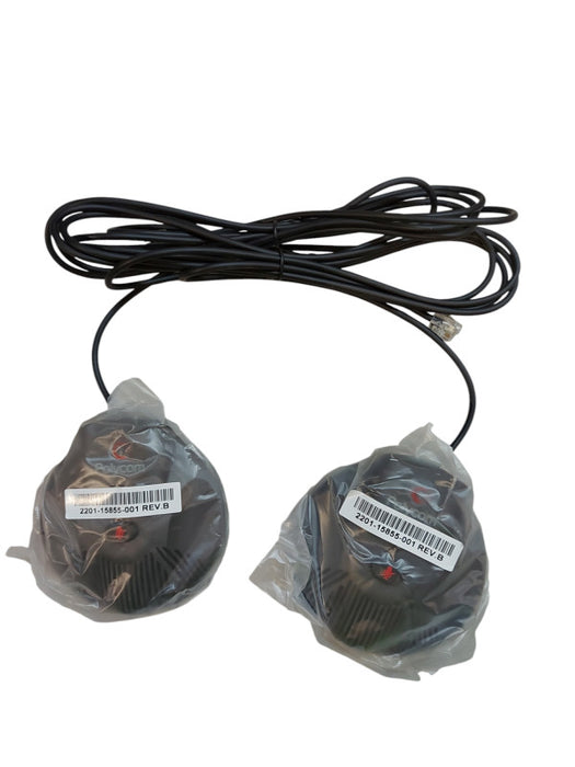 Pair of Polycom EXMICS CX3000 SSDUO Expansion Mics ~ 2201-15855-001