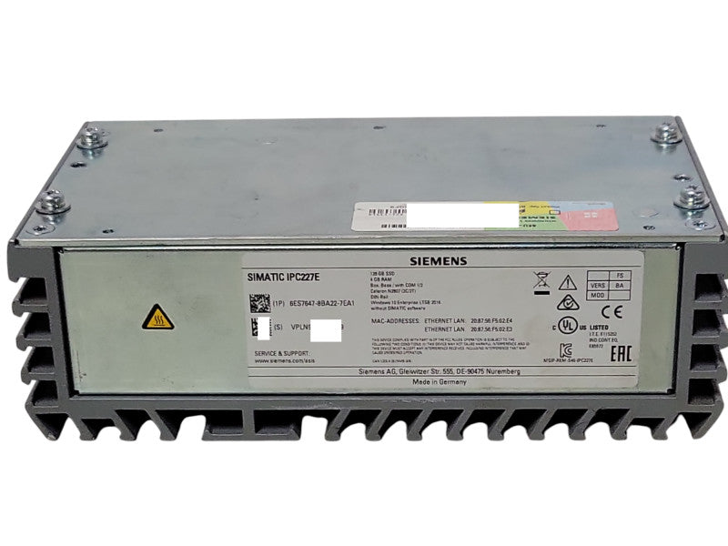 Siemens SIMATIC NANOBOX PC IPC227E 6ES7647-8BA22-7EA1, READ _