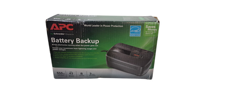 APC Back-UPS ES Series 550VA UPS 8-Outlets BE550G