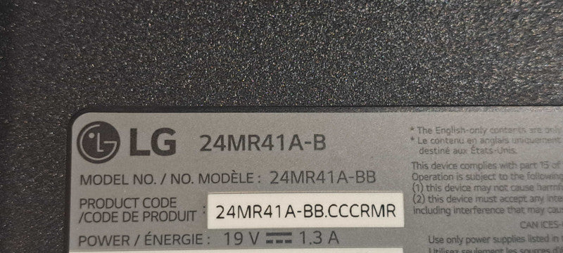 LG 24MR41A-B 23.8" Full HD 1920 x 1080 IPS Monitor