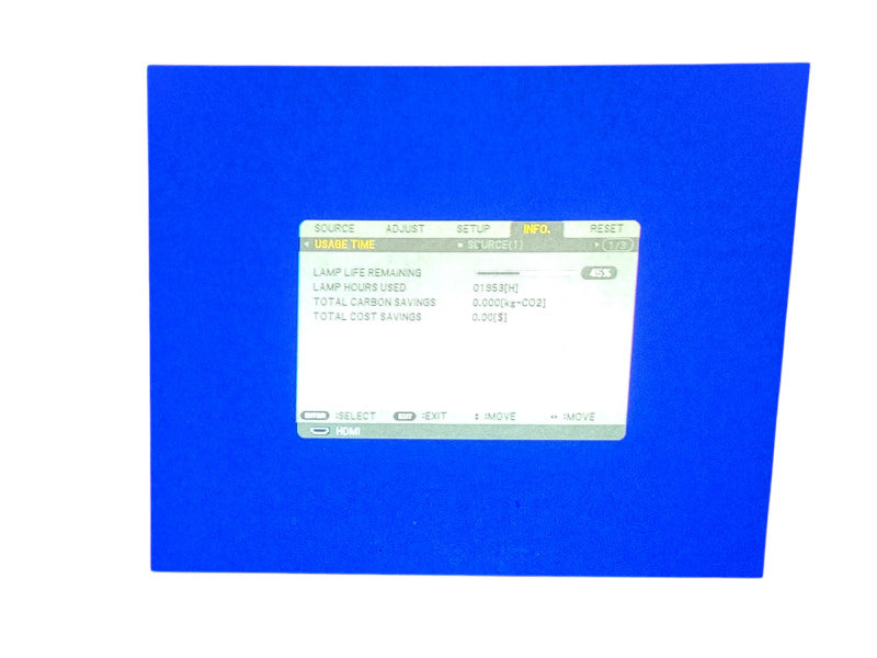 NEC NP-V260X - Lamp Hours: 1953 h & Lamp Type: NP13LP