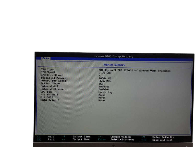 Lenovo ThinkCentre M715Q 2ND GEN Tiny-Ryzen 3 Pro 2200GE 3.20GHZ 16GB DDR4  θ