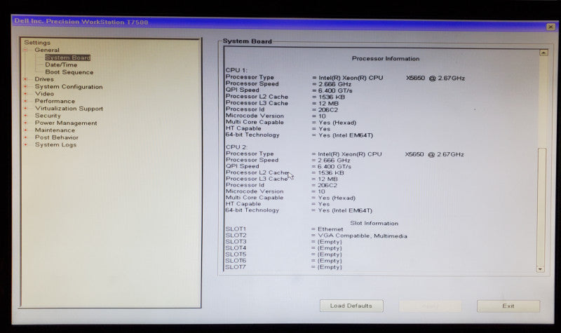 Dell Precision Workstation T7500 2x Xeon X5650 24GB DDR3 - No HDD