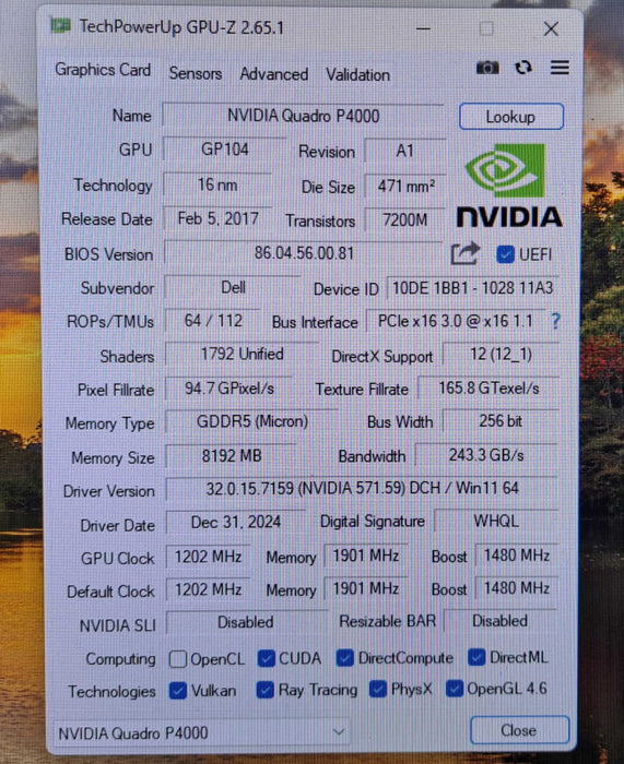 NVIDIA Quadro P4000 | 8GB GDDR5 PCIe Professional Graphics Card | 4x DP