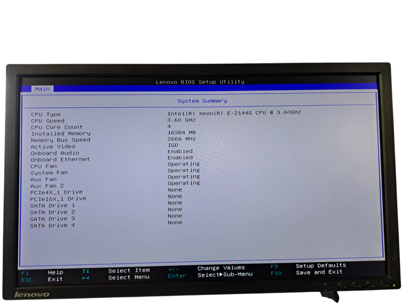 Lenovo ThinkSystem ST50 | Xeon E-2144G @3.60GHz, 16GB DDR4, No HDD's