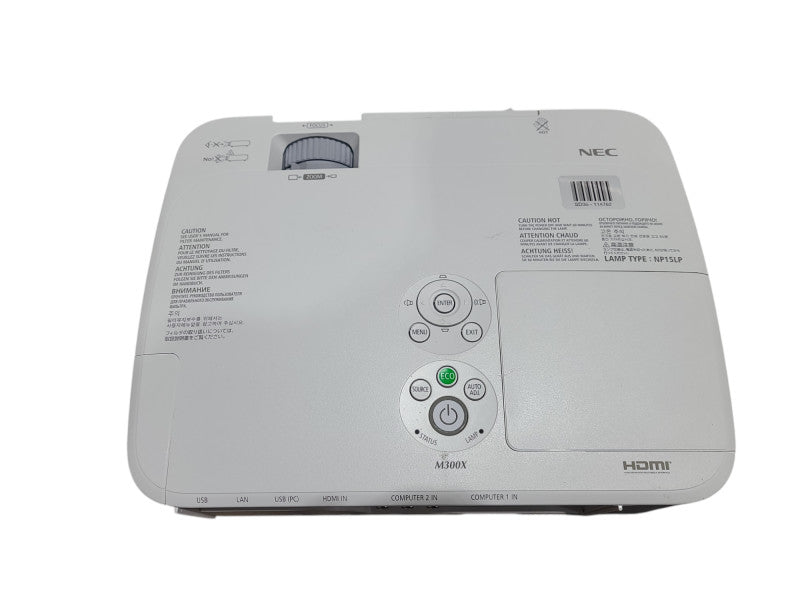 NEC NP-M300X XGA HDMI Projector 3000 Lumens 505 Hours