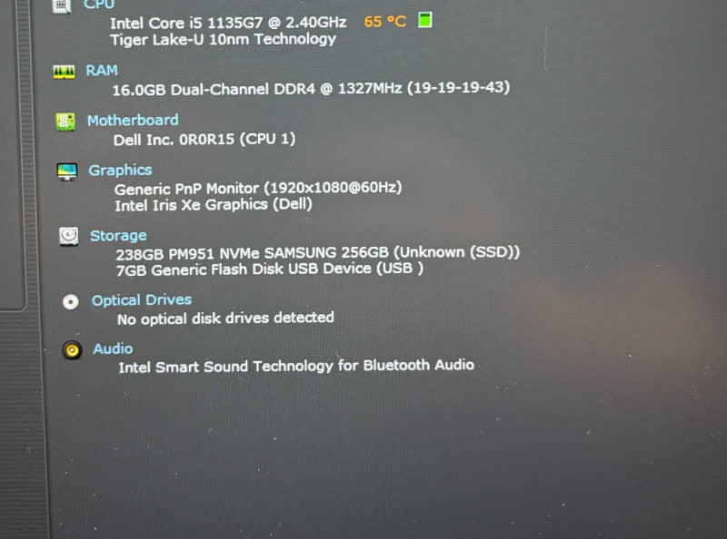 Dell Vostro 3420 Core i5-1135G7@2.4Ghz 16GB RAM 256GB SSD READ  Lap200