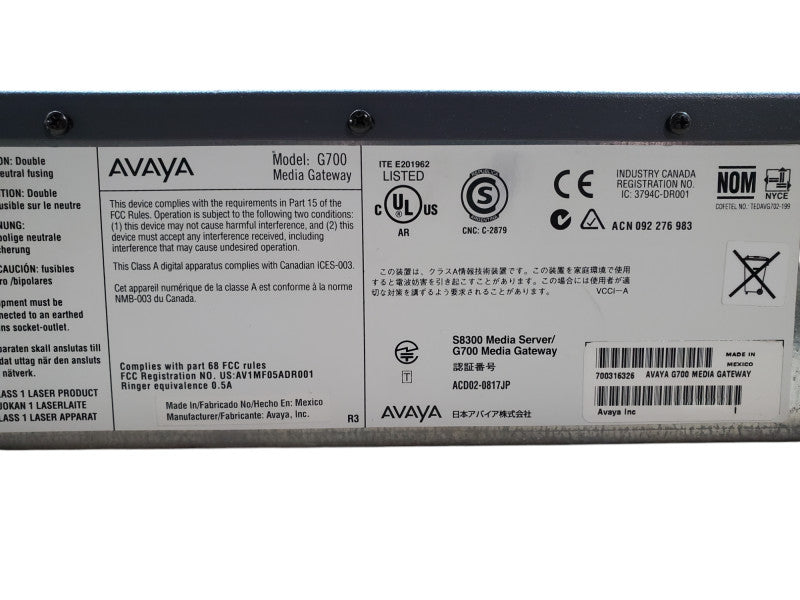 Avaya G700 Media Gateway - No HDD *READ*