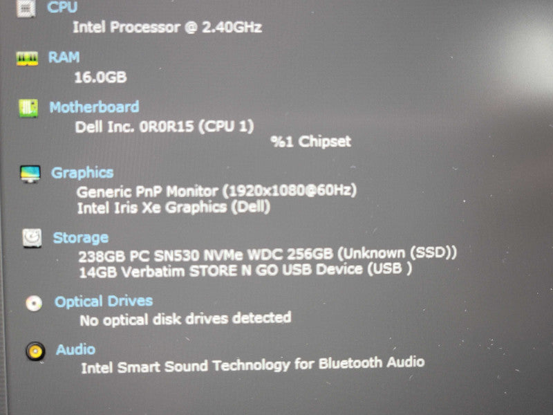 Dell Vostro 3420 i5-1135G7 16GB RAM 256GB SSD  Qβ Lap200