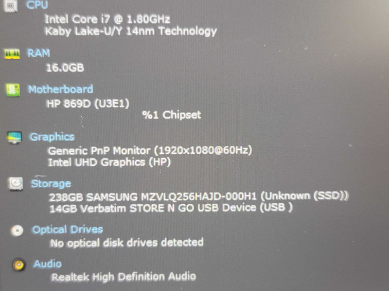 HP ProBook 440 G7 i7-10510U 16GB DDR4 256GB SSD READ β Lap200