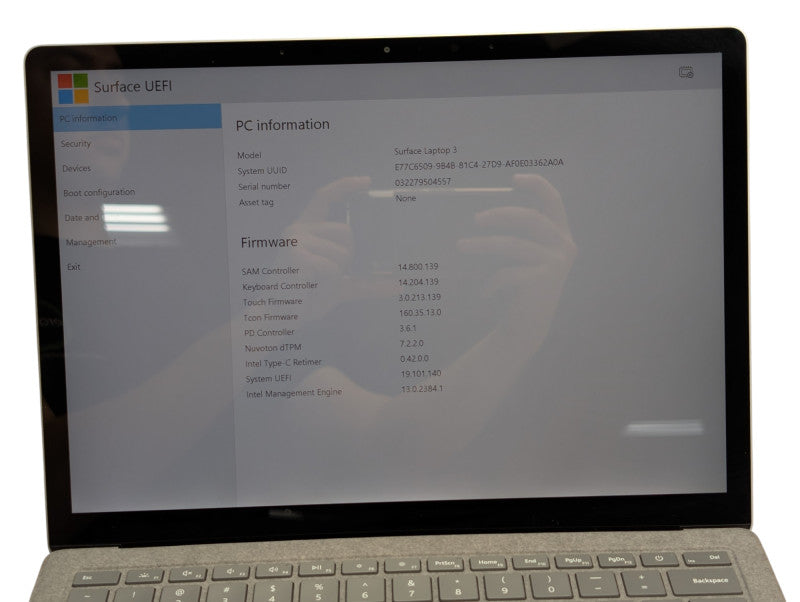 Surface Laptop 3 Intel Core i5-1035G7 8GB RAM & 256GB NVMe Storage  - Lap200