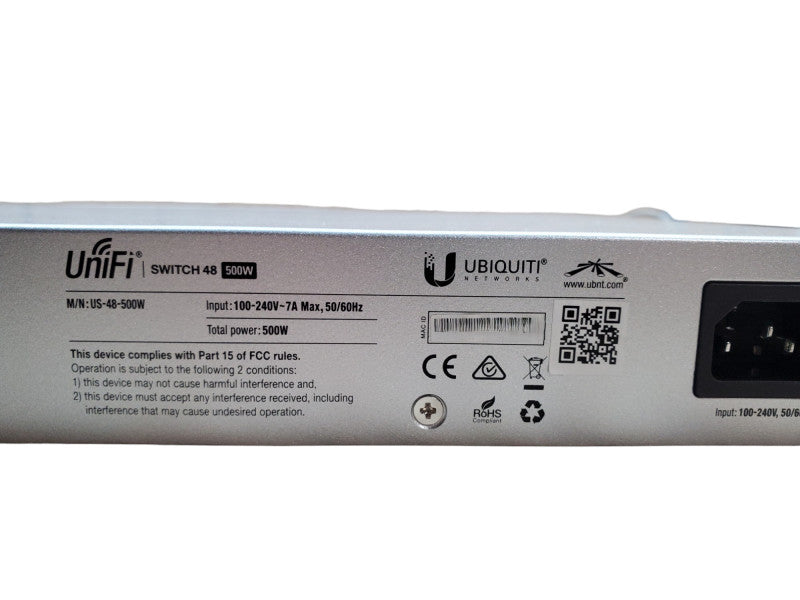 Ubiquity UniFi Switch 48 500W US-48-500W Gigabit PoE Managed Switch *READ*