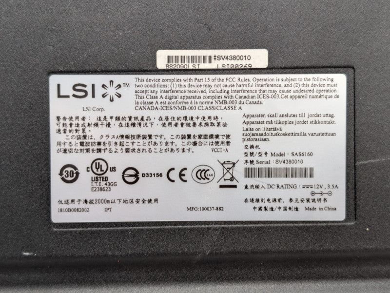 LSI SAS6160 16-Port 24Gb/s Mini-SAS Port Switch  -