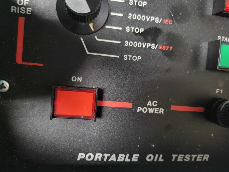 Hubbell HIpotronics portable oil tester, READ _
