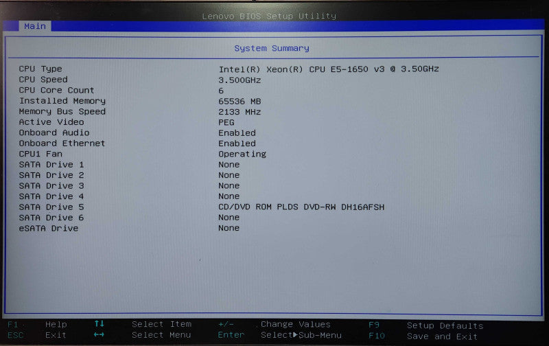 Lenovo ThinkStation P500, 1x Xeon E5-1650 v3 3.50GHz, 64GB DDR4, P400